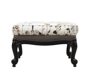 Europese Stijl Bloemen Gestoffeerde Fauteuil Stoel Ottomaanse Massief Houten Frame Accent Fauteuil Voetenbank Vintage <span class=keywords><strong>Chaise</strong></span> <span class=keywords><strong>Lounge</strong></span> - Product Image 4