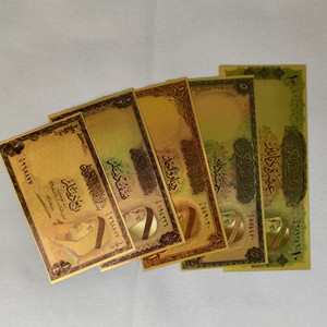 Kuwait Vente en gros 10 pièces Billet de banque personnalisé en or Billet de banque en plastique plaqué or - Product Image 5