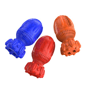 Jouet à mâcher pour chien en caoutchouc bleu avec corde 15,2 cm pour le nettoyage des dents et le jeu - Product Image 2