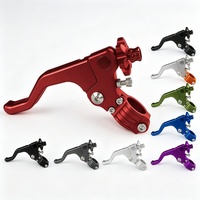 Levier d'embrayage CNC en aluminium à 2 doigts pour guidon de 22 mm, moto tout-terrain, moto de cross, poignée d'embrayage ergonomique pour cascades