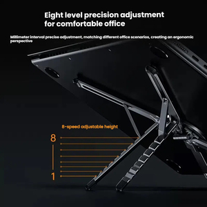 Supporto Magnetico per Telefono in Lega di Alluminio, Pieghevole e Portatile, per Smartphone, Tablet e <span class=keywords><strong>Notebook</strong></span>, con Angolo Regolabile - Product Image 5