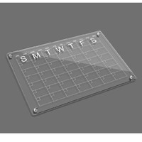 Planificateur Calendrier Réutilisable en Acrylique Transparent Aimanté pour Réfrigérateur Tableau Effaçable à Sec Personnalisé Directement en Usine Grand Imperméable Art Déco