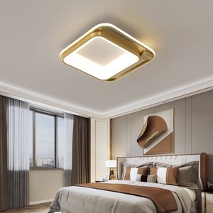 Plafonnier rond ultra-fin en cuivre pur LED, style américain nordique de luxe pour chambres à coucher, salons, bureaux, couloirs, salles de bain - Product Image 4