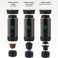 Machine à expresso portable 20 bars, compatible capsules et café moulu, fonctionnant sur batterie, petite machine à café pour la randonnée