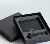 Porte-cartes en cuir PU grande capacité avec logo personnalisé, ensemble porte-clés, texture croisée, lettres personnalisées, cadeau d'affaires pour le bureau