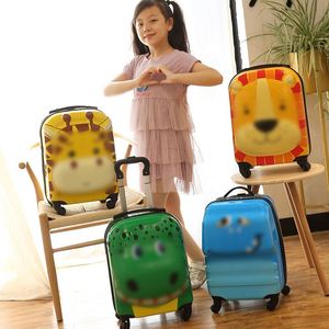 BSCI Factory 3D Kids Carry on 18" Luggage for Children Rolling <b>Suitcase</b> With 4 Spinner Wheels Hardshell Case for <b>Toddler</b> to - Product Image 4