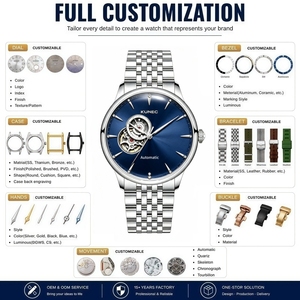 Montre mécanique automatique de luxe pour homme avec mouvement Seiko NH39, boîtier et bracelet en acier 316L, logo personnalisé, MOQ 50 pièces, fabrication en usine - Product Image 2