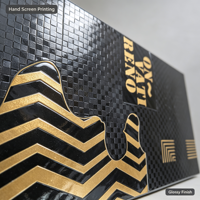 Carrelage mural en porcelaine sérigraphié à la main 400x200mm, motif chevron noir et or en relief, mosaïque pour mur d'accent de salle de bain, antibactérien