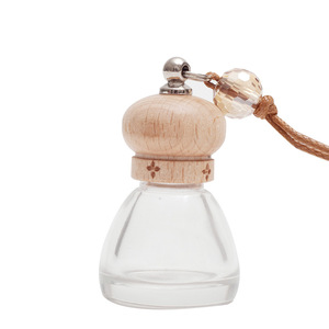 8ML Transparent Brown Diamond-shaped Car Perfume Empty <b>Bottle</b> Glass Aromatherapy Essential <b>Bottle</b> - Product Image 3
