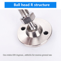 Pieds de nivellement robustes en acier inoxydable 304, pivotants universels réglables M16 avec base dia 100mm