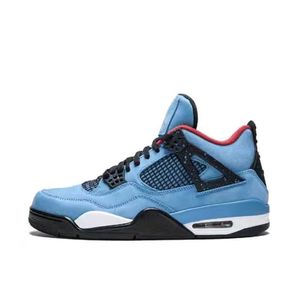Chaussures de basket-ball <span class=keywords><strong>AJ4</strong></span> White Cement University Blue Paris Air Cushion, antidérapantes et résistantes à l'usure, chaussures de sport décontractées pour la course à pied - Product Image 4