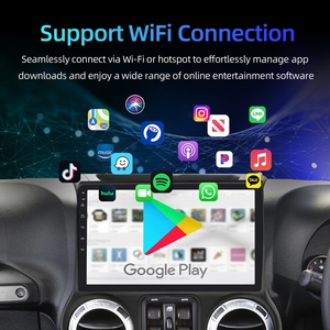 Dispositivo de Pantalla para Auto Rhythm de 10 Pulgadas HD IPS, Transmisión de Video en Línea a través de Wifi, Reproductor de Música BT sin Pérdidas, GPS Estéreo para JK Wrangler 2015-2017 - Product Image 3