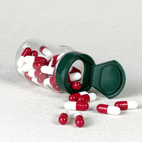 Flacon personnalisé pour compléments alimentaires : comprimés de calcium, pilules de vitamines, capsules d'huile de poisson, avec couvercle en forme d'éventail, en plastique PET scellé