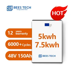 Factory 7.5kw 48V Lifepo4 batteries 51.2V 48V 150ah Lithium iron Battery 48V LFP powerwall Home solar Energy Storage System