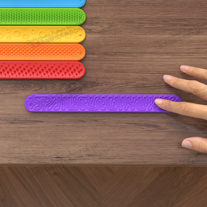 Paquete de 6 Pulseras Sensoriales de Silicona Texturizada para Niños y Adultos, Alivio del Estrés para Autismo y Oficina - Product Image 4