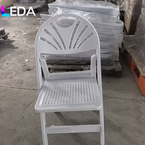 LEDA Factory Price Outdoor Furniture White Plastic Folding <b>Chair</b> With Soft Seat <b>Pad</b> New Model Portable Party <b>Chairs</b> For Gatherin - Product Image 6