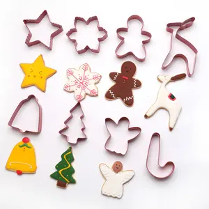 Christmas theme cookie mold baking accessories stainless steel cookie cutter set