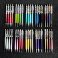 Vente en gros Stylo à bille en métal infusé avec pierres roulées en cristal d'améthyste Stylo promotionnel à copeaux de cristal naturel