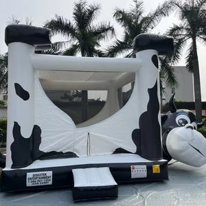 Maison de rebond gonflable pour vache durable Château sautant <span class=keywords><strong>blanc</strong></span> <span class=keywords><strong>et</strong></span> <span class=keywords><strong>noir</strong></span> pour fête <span class=keywords><strong>et</strong></span> location sur <span class=keywords><strong>le</strong></span> thème de la ferme Idéal pour l'intérieur <span class=keywords><strong>et</strong></span> l'extérieur - Product Image 5