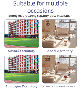 Nhà máy cung cấp 2 tầng sắt giường tầng với Tủ lưu trữ dưới giường-Đồ nội thất ký túc xá tiết kiệm không gian cho chỗ ở nhóm - Product Image 6