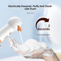 Distributeur de savon automatique Little Duck ABS en mousse, rechargeable par USB, pour toilettage des animaux