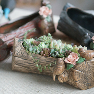 Limitación del <span class=keywords><strong>tronco</strong></span> Macetas y jardineras <span class=keywords><strong>de</strong></span> cerámica carnosas <span class=keywords><strong>de</strong></span> mesa <span class=keywords><strong>de</strong></span> interior rústico Retro - Product Image 4