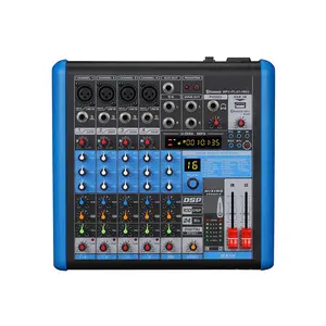 Professional Audio Mixer Built in 99 DSP Effector 4 Channels Portable Audio Mixing Console