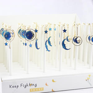 星星吊坠针管漂亮中性笔学生0.5毫米签字笔书写流畅流畅中性笔 - Product Image 4