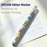 Stylos marqueurs à paillettes à base d'eau SIPA SPG108 personnalisés OEM, 10 couleurs, pointe fine, permanents, pour l'art sur papier DIY