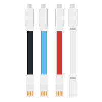 Meilleur Gadget USB promotionnel pas cher 3 en 1 Chargeur Date Câble Porte-clés Tout en Un Type C / Micro USB / 8 Broches