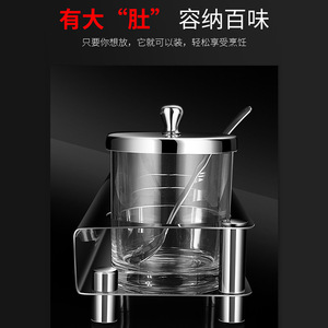 ชุดขวดเครื่องเทศสแตนเลส 304 พร้อมช้อน ภาชนะใส่เครื่องปรุงในครัวแบบสุญญากาศสำหรับเครื่องปรุงรสแบบแข็ง ขนาด M - Product Image 4