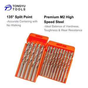 1 đến 13 Mét M2 HSS-G khoan bit sẵn sàng để tàu, DIN338 135 ° chia điểm hoàn toàn mặt đất HSS jobber bit cho khó khăn kim loại & thép cứng - Product Image 3