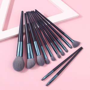 Juego <span class=keywords><strong>de</strong></span> Brochas <span class=keywords><strong>de</strong></span> Maquillaje Portátil <span class=keywords><strong>de</strong></span> 12 Piezas, Ideal para Viajes, con Mango <span class=keywords><strong>de</strong></span> Plástico y Fibra Sintética Suave, Brochas para Polvo Suelto y Rubor, Herramientas Cosméticas - Product Image 2