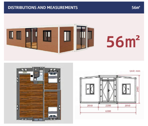 Casa Contenedor Prefabricada de Lujo Personalizada y Expandible, Villa Prefabricada de 2, 3, 4 y 5 Dormitorios, Casa Portátil - Product Image 6