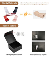 Boîte cadeau rigide recyclable avec logo personnalisé, couvercle à fermeture magnétique, forme personnalisée, boîte en carton pliable avec gaufrage