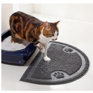 Tapete de PVC para mascotas, para cuencos individuales o dobles, para gatos y perros, tapete absorbente para arena de gatos - Product Image 3