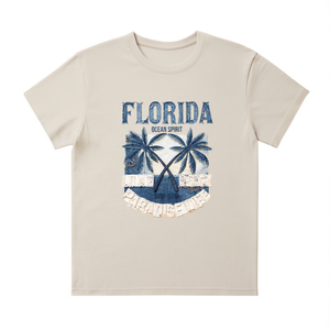 เสื้อยืด Florida Ocean Spirit 210GSM ผ้าฝ้าย 100% ใส่ได้ทั้งชายและหญิง สวมใส่สบาย พิมพ์ลาย DTF ระบายอากาศได้ดี ทนทาน - Product Image 2