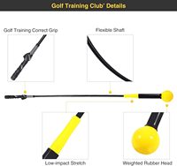 Assistant d'entraînement de balançoire de golf télescopique rythme clic son échauffement entraîneur de balançoire de golf accessoires d'entraînement de poignée de golf