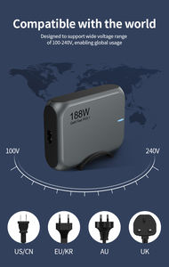 PD3.1 pengisi daya Desktop 188W GaN Tech, pengisi daya <span class=keywords><strong>3</strong></span> tipe-c & <span class=keywords><strong>2</strong></span> port USB-A untuk iphone 17 AVS ponsel samsung S22 ultra asli - Product Image 4