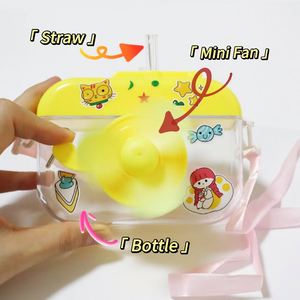 Mini Ventilador de Mano Promocional de Plástico Barato 2024, Sin Batería, Botella de Agua de Plástico con Cámara, Mini Regalos - Product Image 2