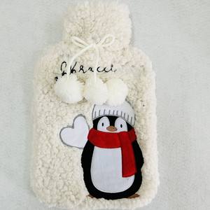 Vente en gros logo personnalisé portable 1000ml 2000ml pieds et mains chauffe-eau en caoutchouc peluche sac à eau chaude bouteille avec couvercle - Product Image 5