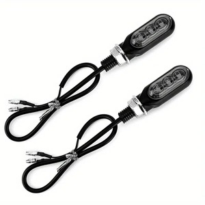 Cadeau pour hommes/femmes : Mini clignotant directionnel LED ambre fluide pour moto, café racer, voiture, SUV, UTV, ATV - Product Image 6