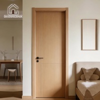 Ensemble d'intérieur en bois massif XINGRUO, design minimaliste, isolation acoustique, poignée noire mate - Pré-monté pour chambre, hôtel, appartement