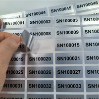 Étiquettes autocollantes personnalisées en aluminium mat avec code QR et numéro de série, résistantes aux UV