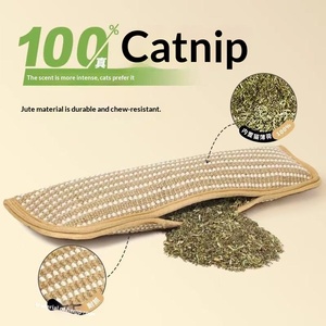 Coussin à chat à la catnip, jouet à mâcher auto-entretenant, résistant à la mastication, nettoyant pour les dents, friandise pour chat, anti-ennui, griffoir, fournitures - Product Image 2