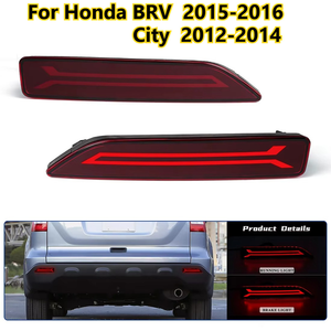 2 Luces LED Traseras para Parachoques de <span class=keywords><strong>Honda</strong></span> City 2012 2013 <span class=keywords><strong>2014</strong></span> BR-V <span class=keywords><strong>BRV</strong></span> 2015 2016 MOBILIO 2016 2017, Luces de Frenado y Conducción - Product Image 1