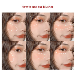 ขายส่งเครื่องสำอางแต่งหน้าฉลากส่วนตัวที่ไม่ใช่ผงลอยพลังอารมณ์สาวสดใสผิวขาวดำบลัชออน - Product Image 4