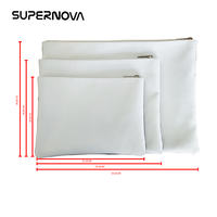 Articles vierges personnalisables pour sublimation : Trousse à crayons en polyester et en toile avec fermeture éclair pour filles, enfants et écoliers