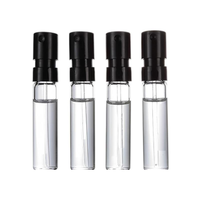 Lot de 100 flacons vaporisateurs miniatures en verre transparent de 1,5 ml, 2 ml, 2,5 ml pour échantillons de parfum, atomiseurs de poche vides