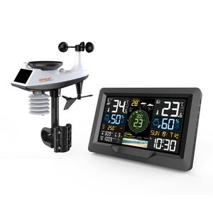 Estación Meteorológica Solar Inalámbrica 7 en 1 con WiFi, Termómetro, Higrómetro, Pluviómetro, Anemómetro, para Interiores y Exteriores, con APP, OEM - Product Image 4